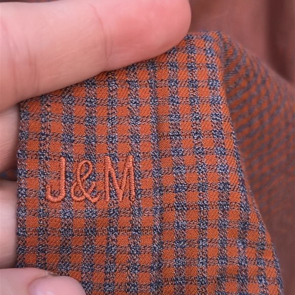 Johnston & Murphy plaid button down shirt, size large - Picture 2 of 7